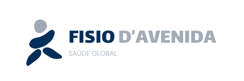 Logo Horizontal Fisio D'Avenida com fundo branco